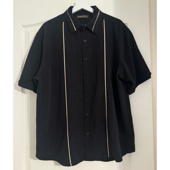 Cubavera Men's Short Sleeve Panel Shirt Camp Collar‎ XXL - Picture 1 of 7